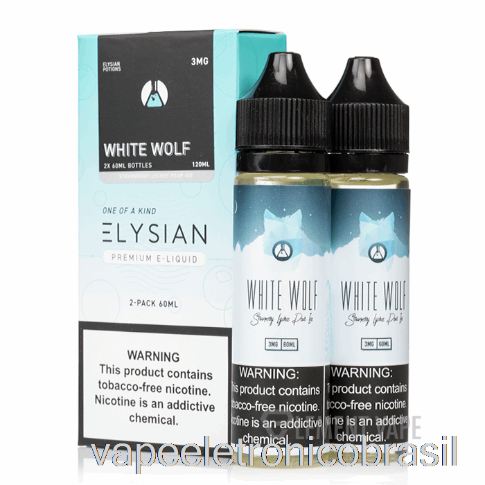Vape Recarregável White Wolf - Elysian Labs - 120ml 0mg